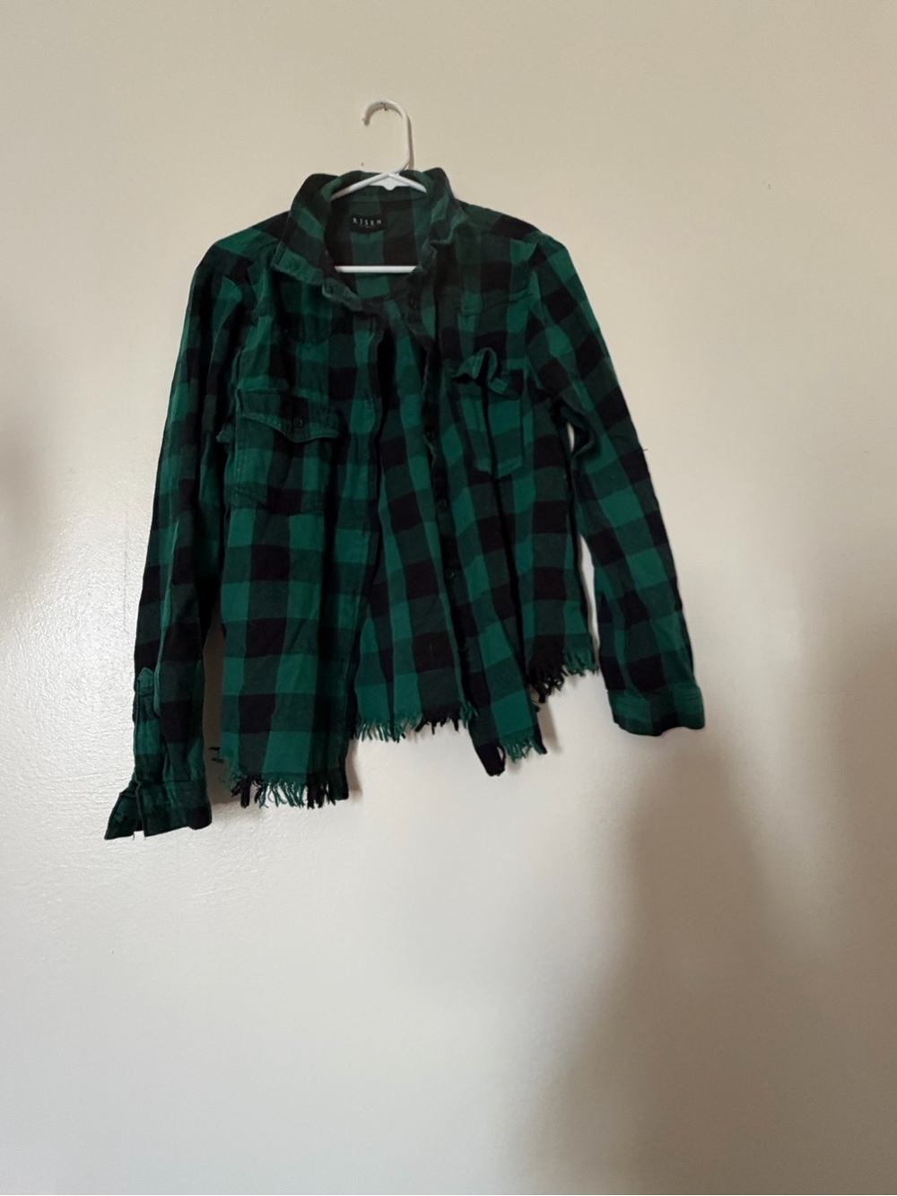 Green & Black Plaid flannel